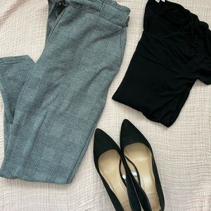 Patterned Pants w/ Tie Belt